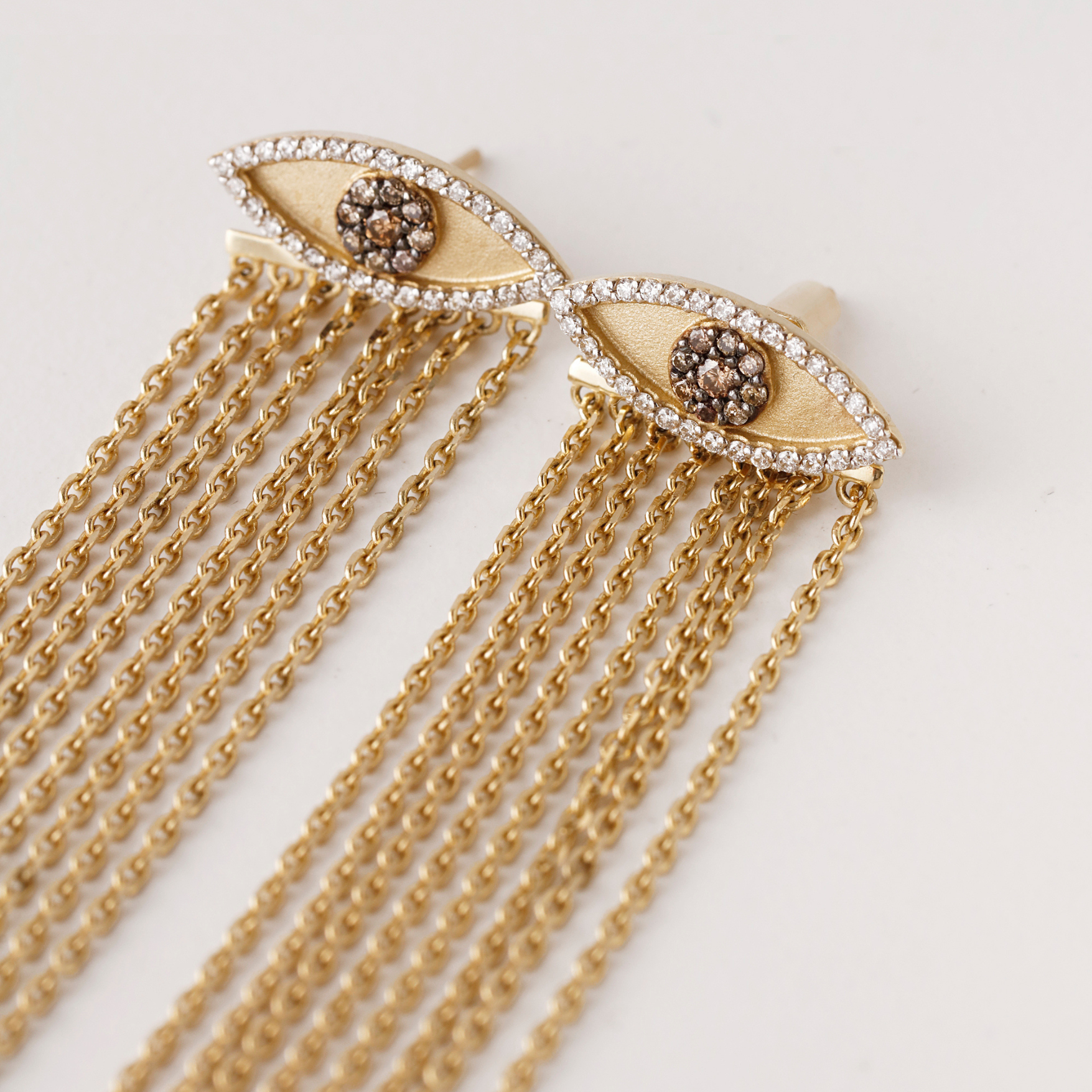 Koruyucu Göz Zincirli Küpe